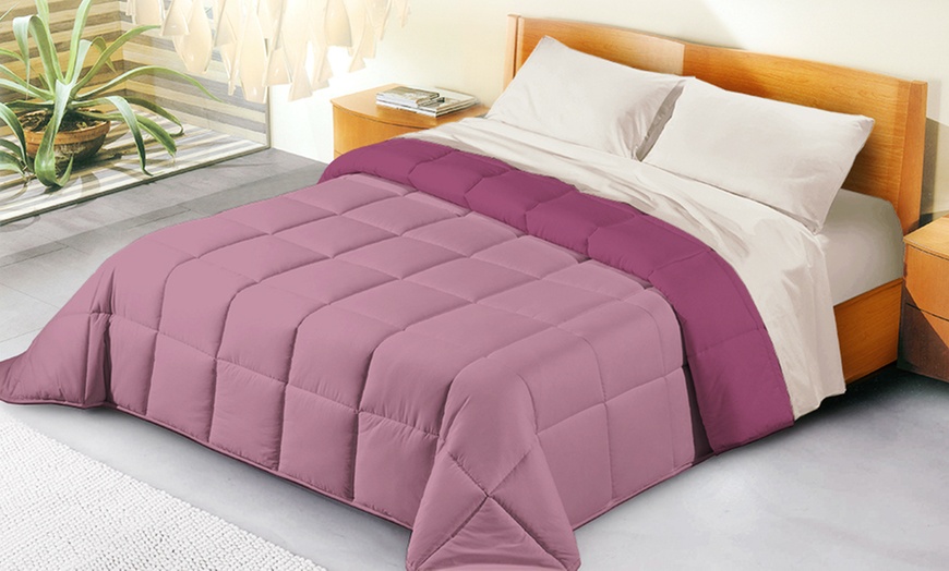 Image 8: Couette réversible en microfibre