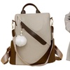 Image 5: Anti-Theft Backpack, Water-Resistant with Removable Pom Pom Charm