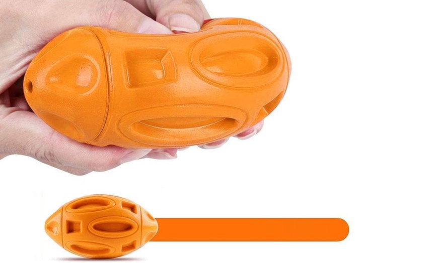 Image 12: Puppy Chew Ball Toy: 1 Pc - Blue or Orange