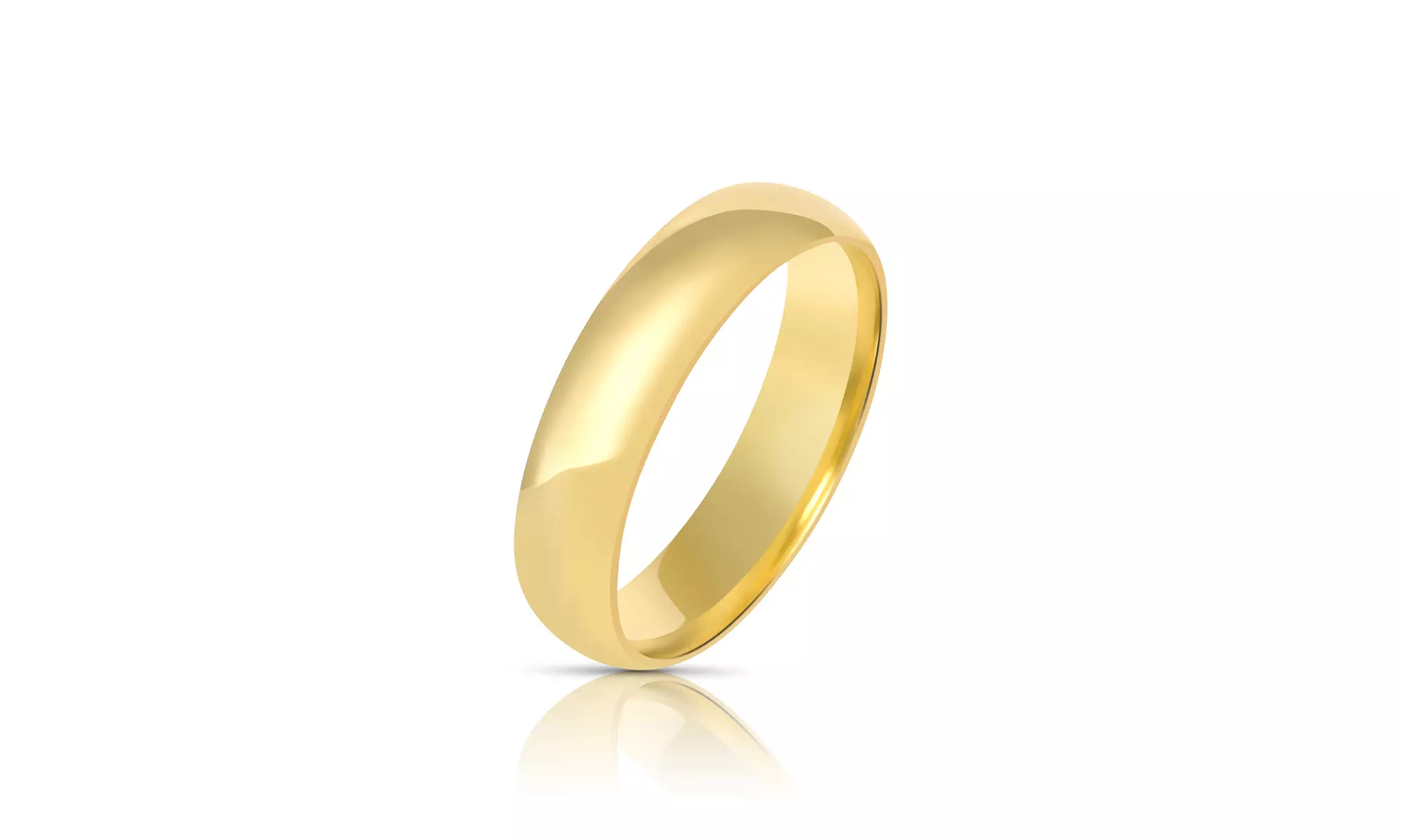 14K Gold Plated Wedding Band Collection in Solid Sterling Silver