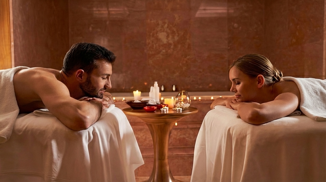 Unwind with 90 or 120-Minute Couples Hot Tub Luxury Wellness Package