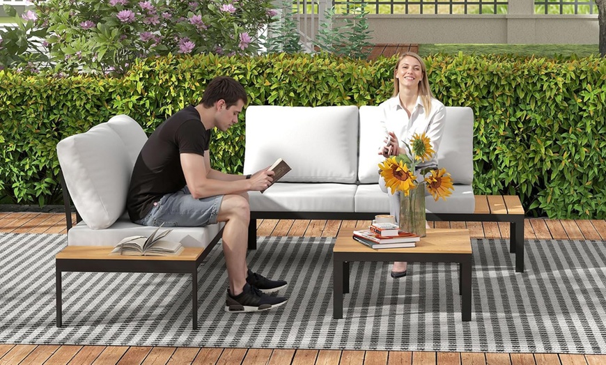 Image 14: Outsunny Four Seater Garden Furniture Set