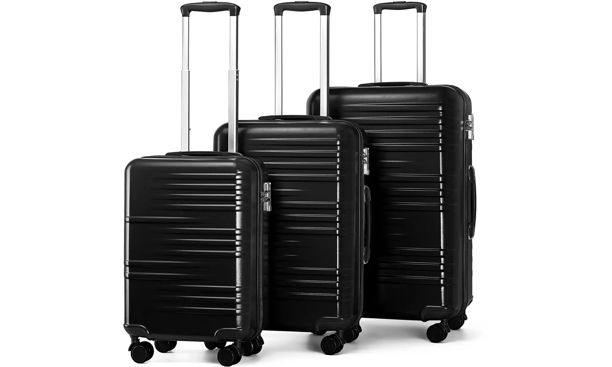 One- or Three-Piece British Traveller ABS Suitcase with Lock