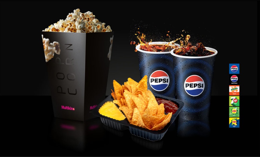 Image 1: Zestawy barowe: napój z popcornem lub nachosami dla 1 lub 2 osób