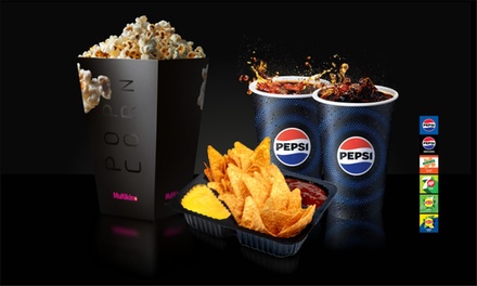 Strefa B: zestaw Dla Dwojga z popcornem – popcorn 5,3 l (słony lub słodki) + 2 x napój z automatu 0,5 l