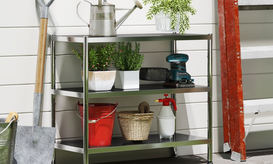 Image 9: HomCom Kitchen Shelving Units - Organised Storage with Style