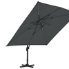 Image 2: Large Square Canopy Rotating Outdoor Cantilever Parasol