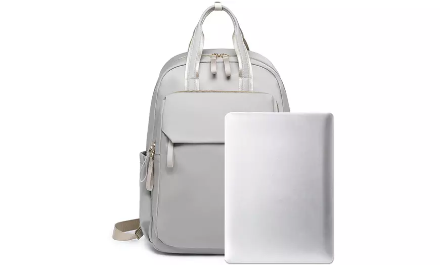 Image 34: Stylish Women's Backpack with Laptop Sleeve and Multiple Pockets