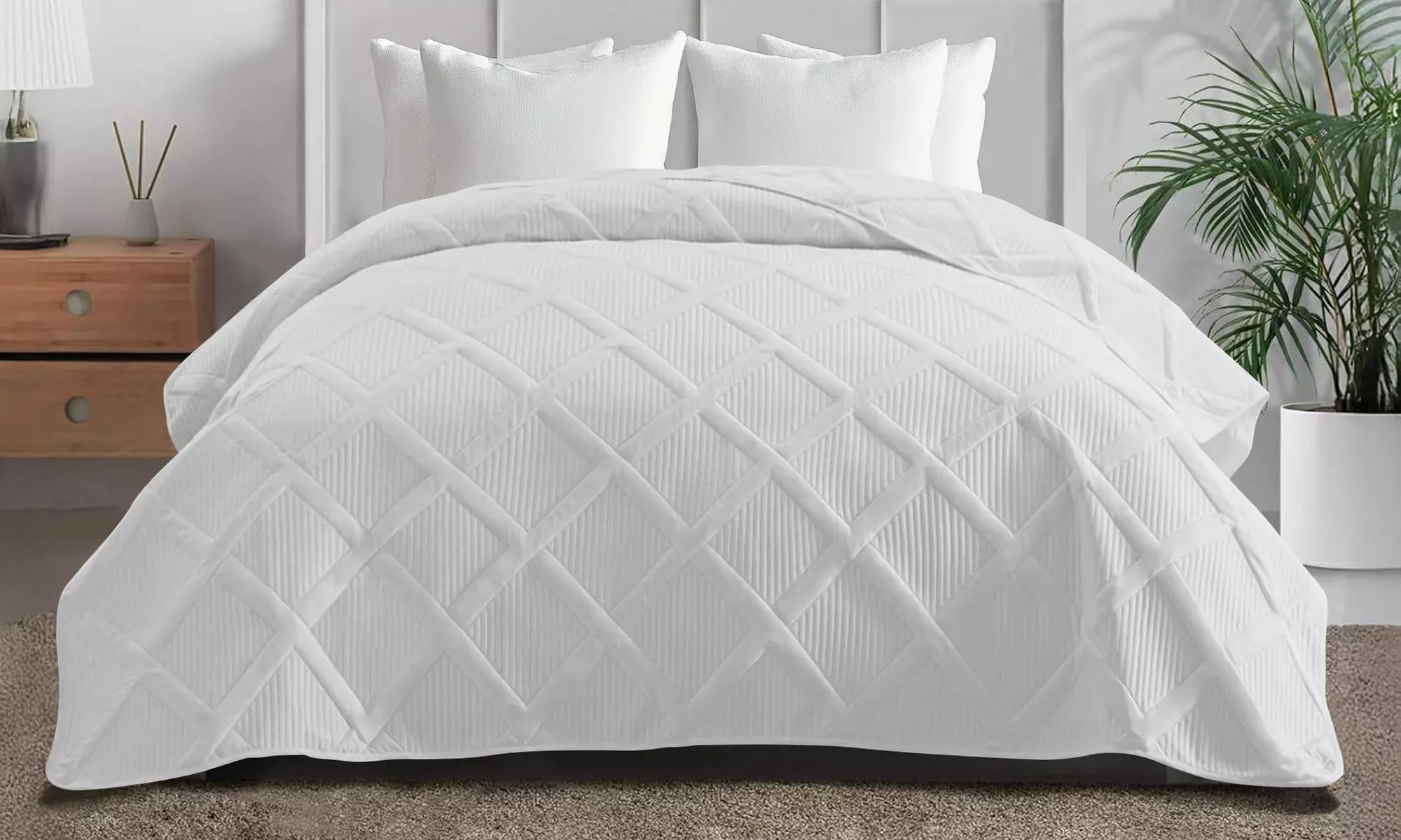 Dessus-de-lit double à carreaux