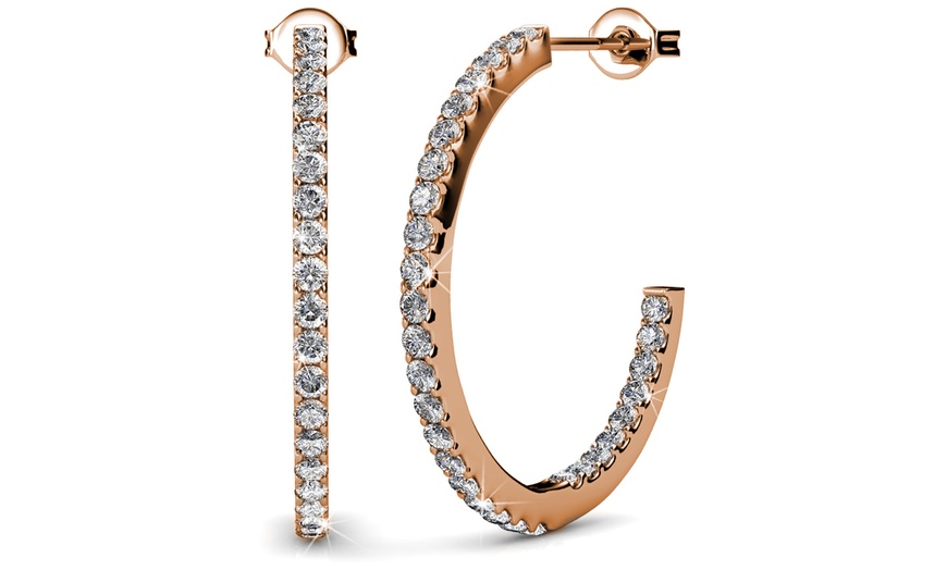 Image 3: 1 à 3 paires de boucles d'oreilles ornés de cristaux autrichiens