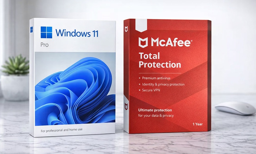 Image 2: Microsoft Windows 11 Lifetime & McAfee Total Protection 1-Year Bundle