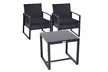 Outsunny Square PE-Wicker Bistro Set in black, grey or brown - Image 4