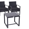 Image 4: Outsunny Square PE-Wicker Bistro Set in black, grey or brown