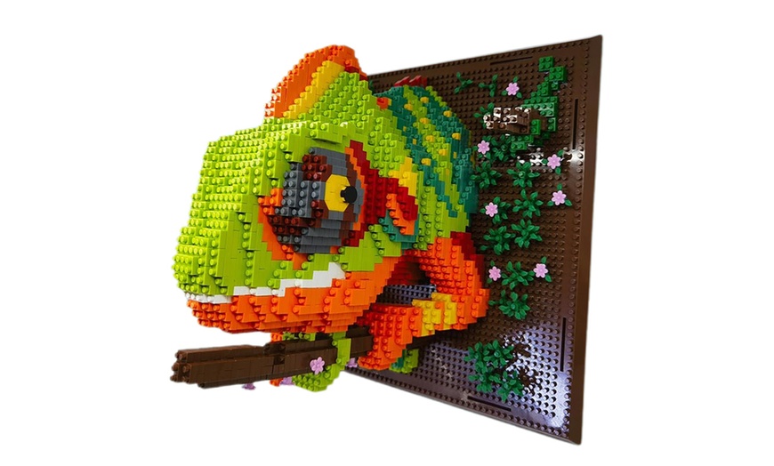 Image 7: Dreidimensionaler Baustein-Wandbausatz mit Tiermotiv