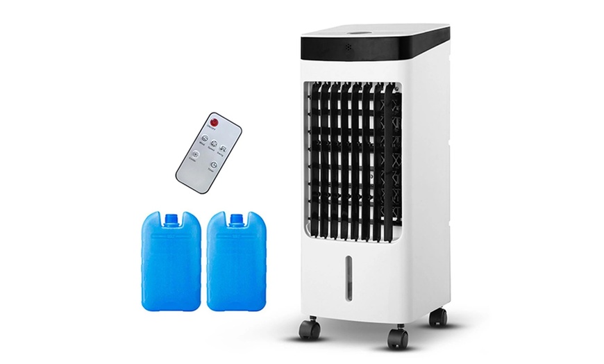 Image 1: 4L Portable Evaporative Air Cooler with Ice Packs