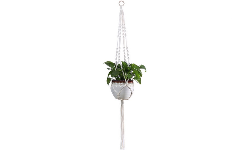 Image 3: One or Two Macramé Pot Plant Hangers