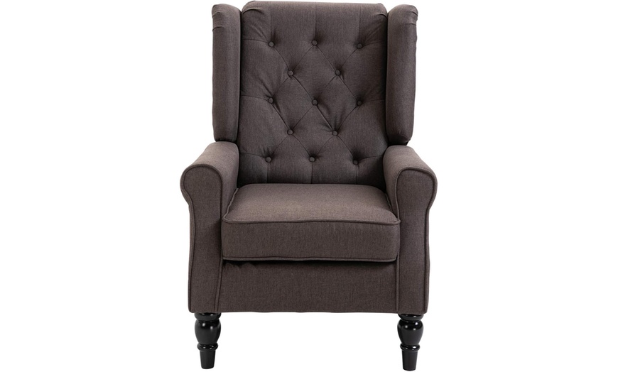 Image 4: HomCom High Back Armchair in choice of colours