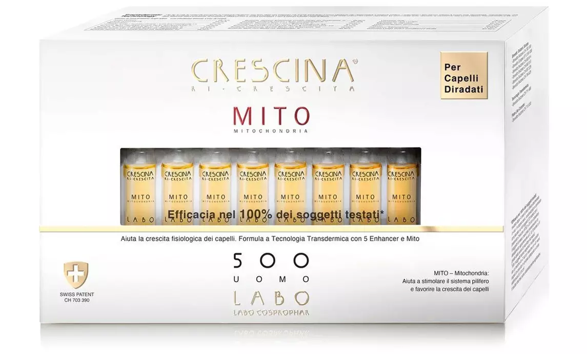 Trattamento per capelli Crescina ri-crescita Mito 200,500 o 1300