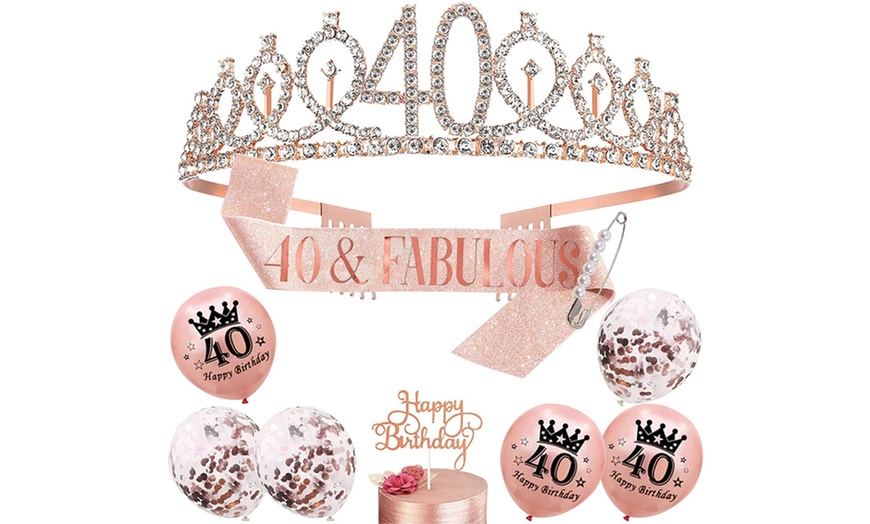 Image 5: 10-Pieces Birthday Decoration Set