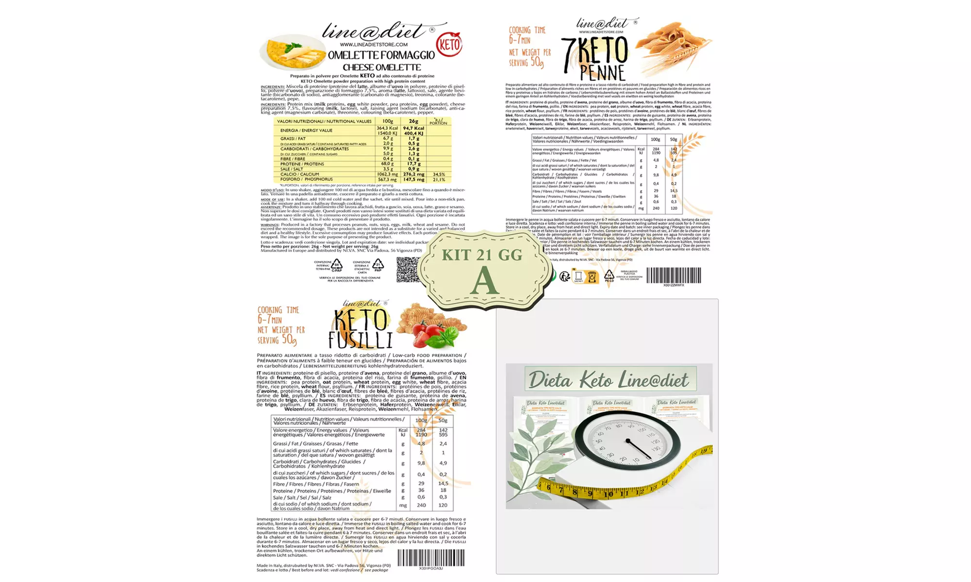 Box Dieta Keto Line@ per 21 giorni con guida alimentare