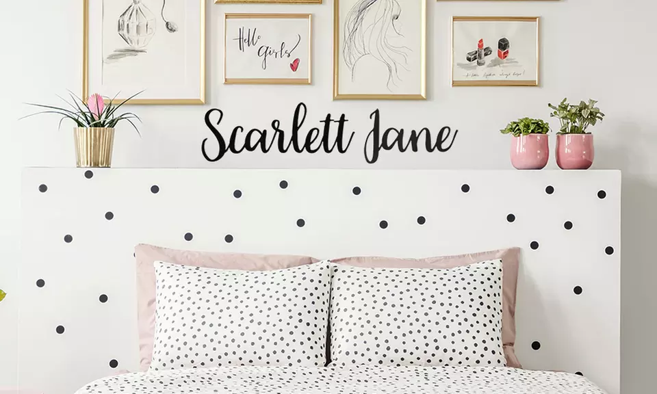 Personalized 36" Metal Script Word or Phrase for Your Home