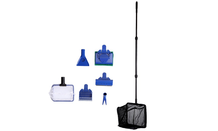 Image 3: Two Pieces 8 Layers Aquarium Filter with 6 in 1 Extendable Aquarium