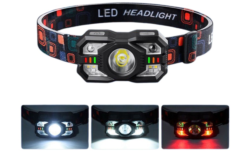 Image 3: LED Motion Sensor Head Torch