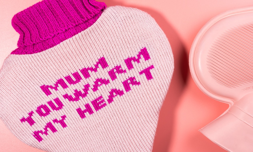 Image 10: One or Two Heart-Shaped Hot Water Bottle 