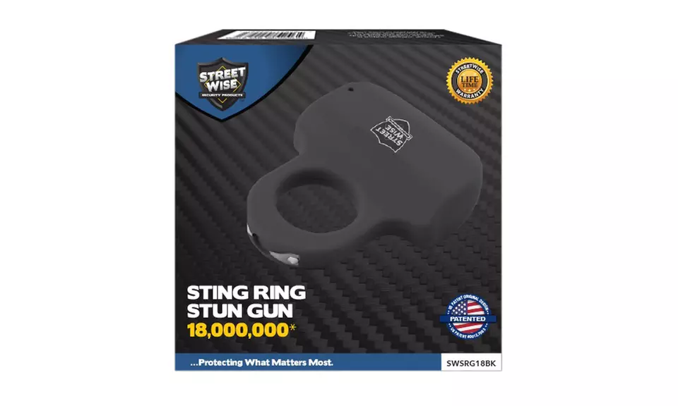 Streetwise Security Tactical Sting Ring 18M Volt Stun Gun