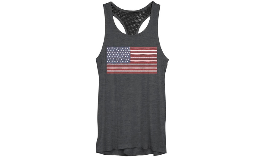 Image 6: Women's Americana Meshback Tank Tops. Plus Sizes Available.