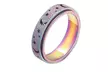 Moon Star Titanium Stainless Steel Spinning Anxiety Ring - Second Medium