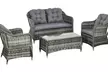 Four-Piece Outsunny Rattan-Effect Wicker Sofa Set - Image 4