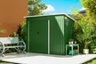 Outsunny Galvanised Steel Garden Storage Shed with Double & Side Doors in Green - Image 3