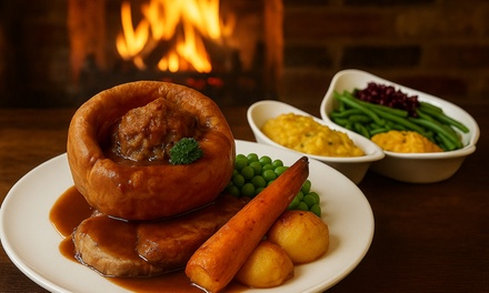 Two course Sunday Roast with Wine or Beer For Two - Burtons Restaurant And Tearoom