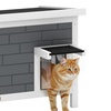 Image 2: Pawhut Insulated Outdoor Cat House 
