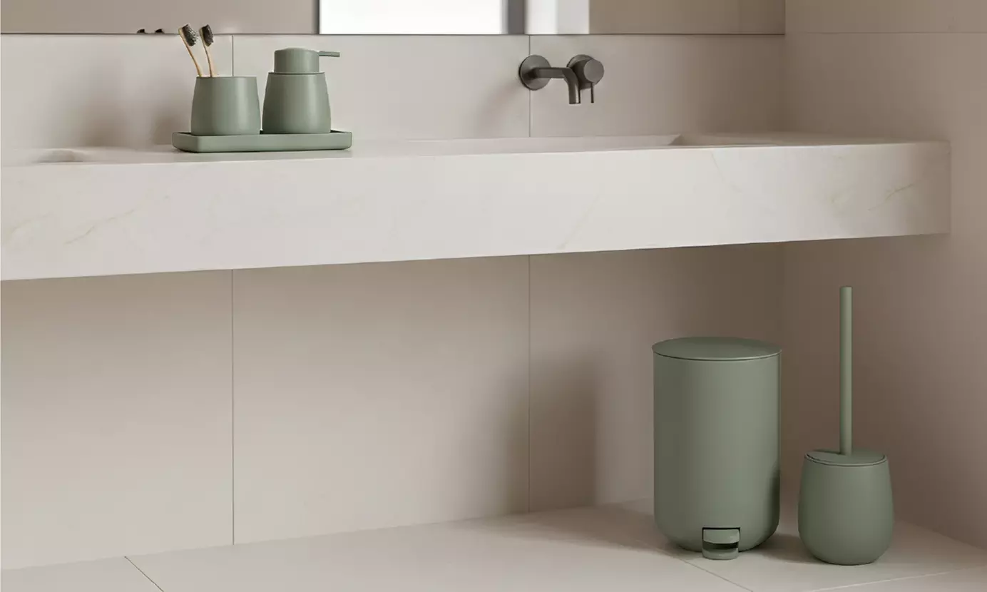 Set de accesorios coordinados para baño