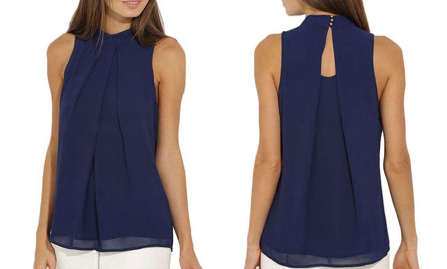 Image 3: Sleeveless Chiffon Blouse 