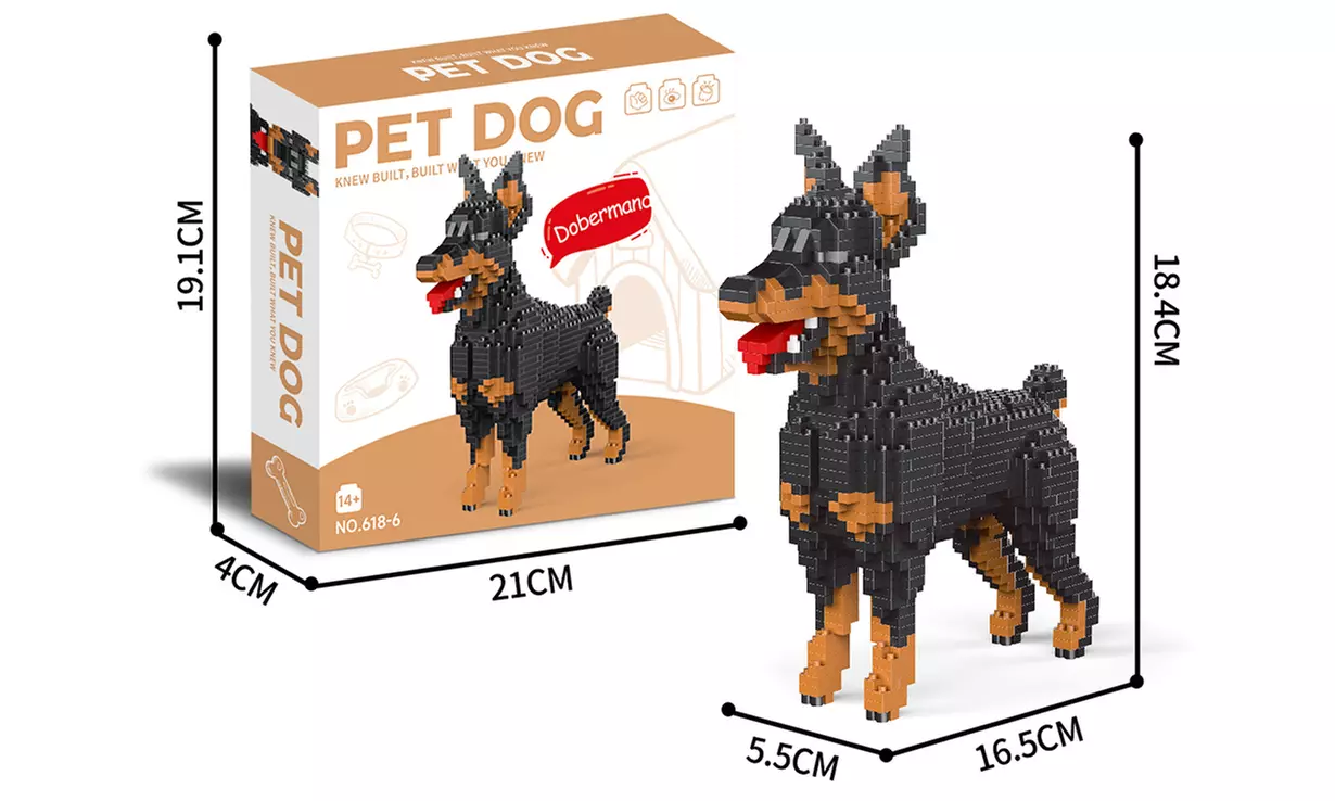 LEGO Inspired Mini Dog Breed Building Block Set - Corgi, Doberman, Dachshund