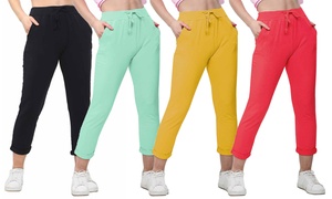 Women's Plain Cotton-Rich Lounge Pants