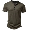 Image 4: Men's Solid Colour Henley Collar Polo T-Shirt