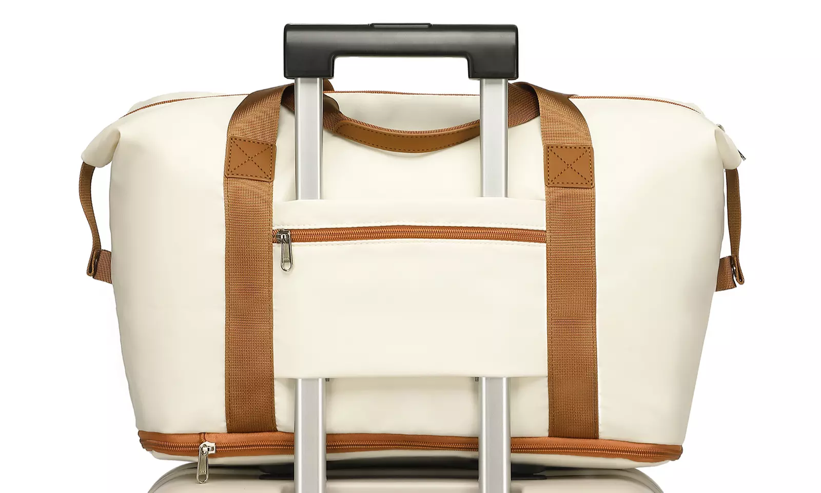 Kono Six-Piece Cream Hard Shell Suitcase and Bag Set