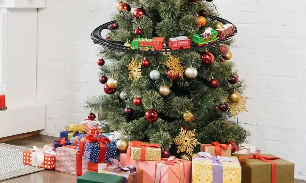 Trenino per Albero di Natale Bakaji con luci e suoni - Primary Image