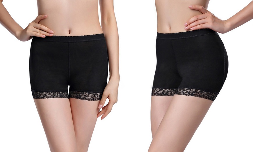 Image 3: Women Seamless Shorts Lace Butt Lifter Padded Panties Enhancer Underwear