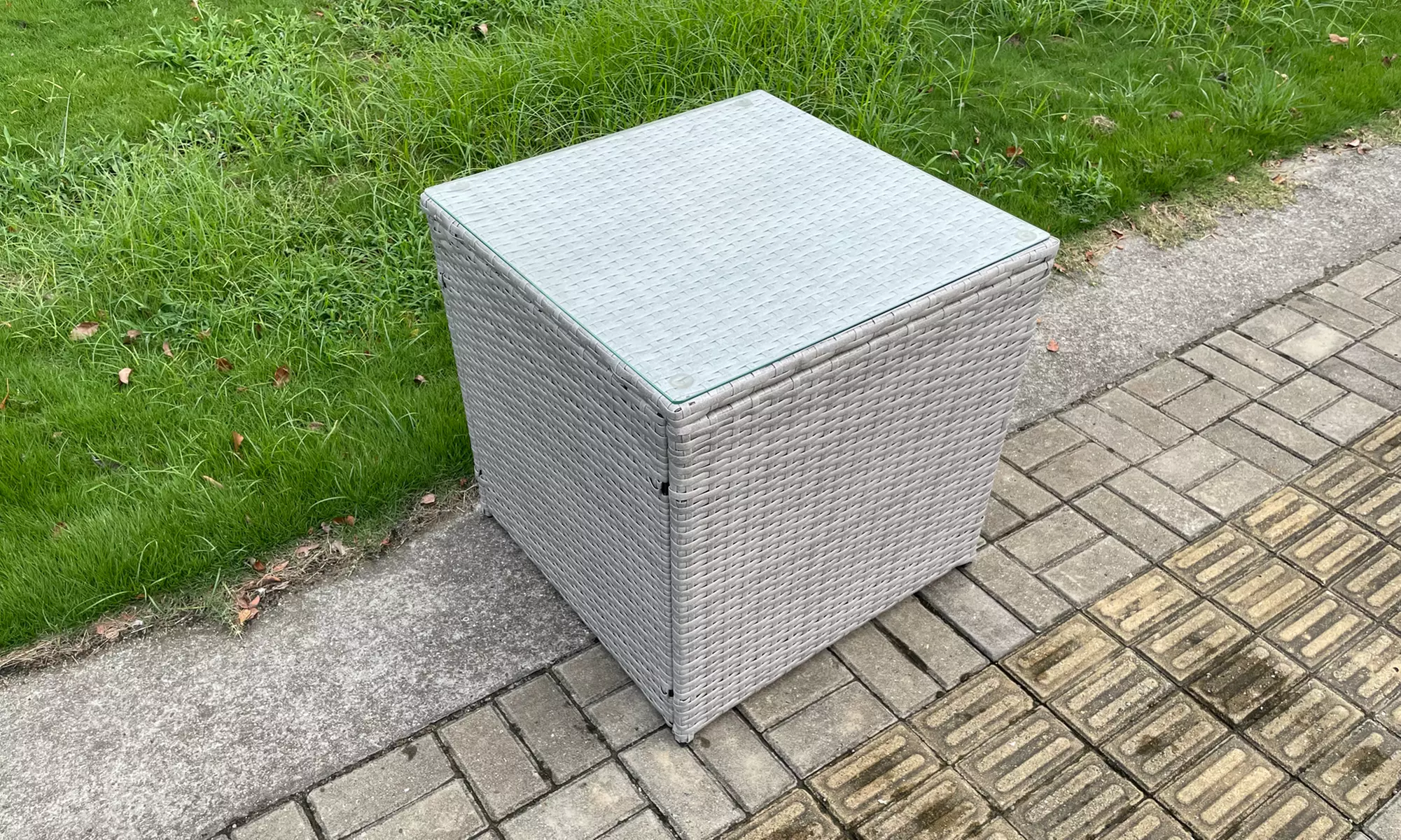 Fimous Polyrattan-Gartenmöbel-Set mit höhenverstellbarem Tisch