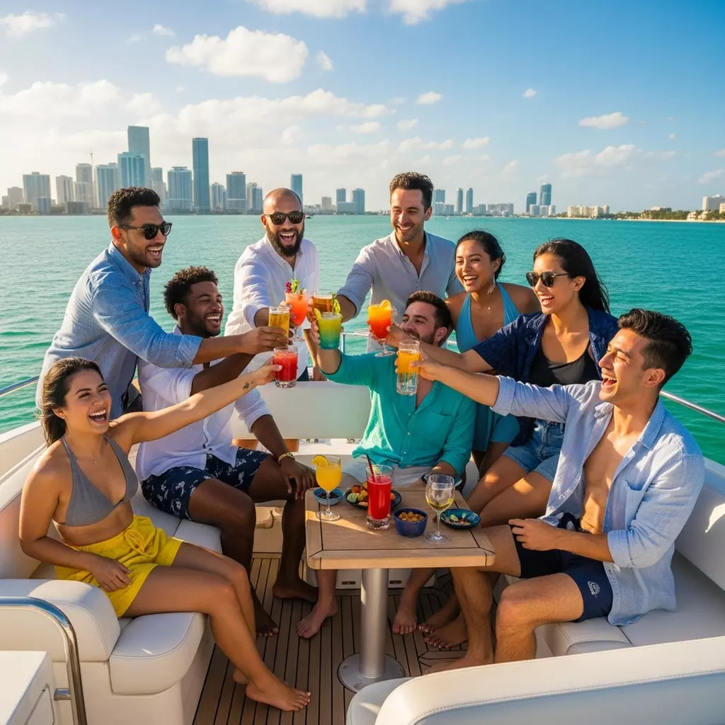Private Miami Boat Rental for up to 10 Guests. Cruise the Coastline!