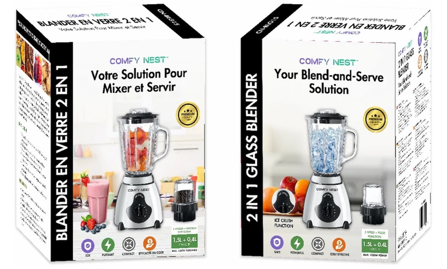 Image 5: Blender en Verre 2 en 1 Comfy Nest 800W