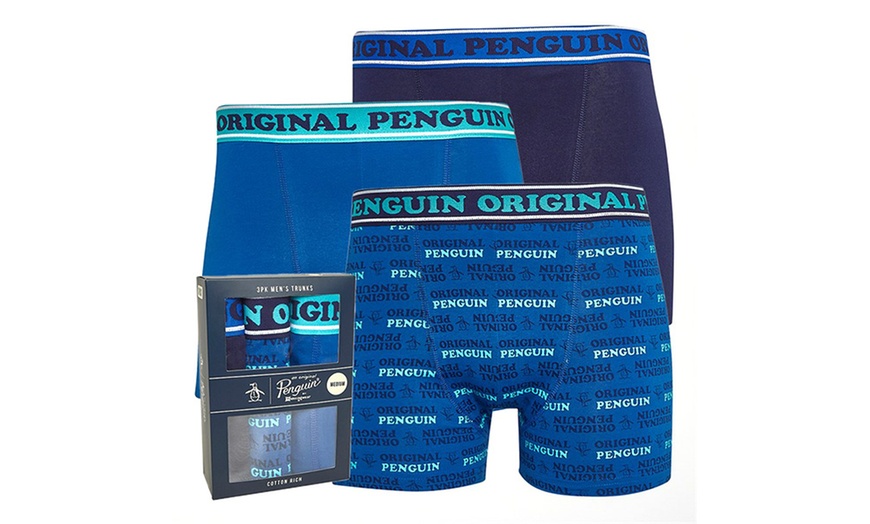 Image 3: Original Penguin Men's Boxer Briefs - 3 Pack Assorted Colours, Organic Cotton