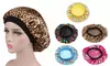 Women Satin Night Sleep Cap Hair Bonnet Hat Silk Head Cover Wide Elastic Band