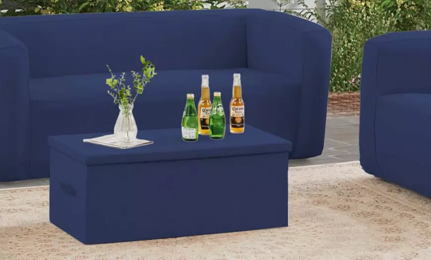 Image 1: Mesa de centro con forma de caja para almacenamiento