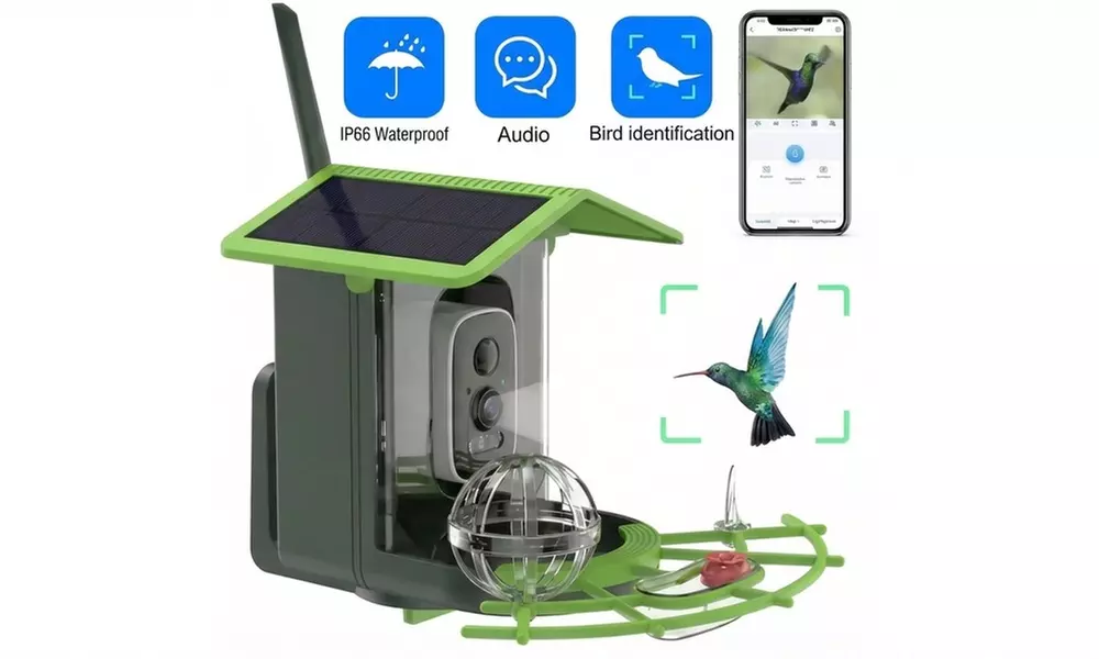 HD Solar Bird Feeder Camera with Colour Night Vision